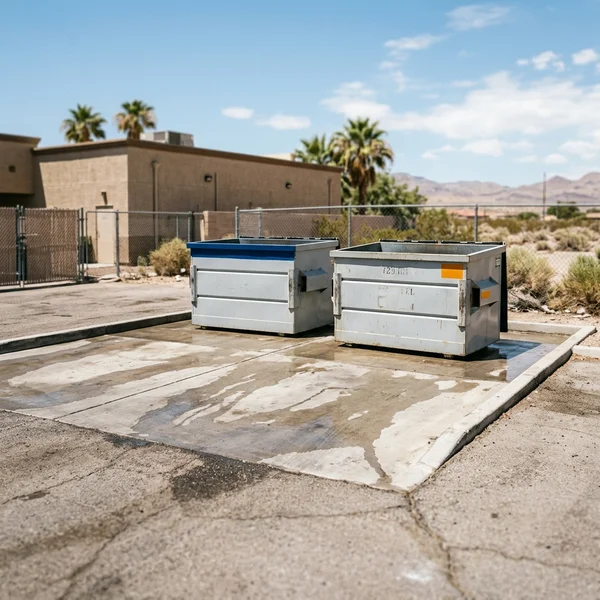 Dumpster pad after degreasing