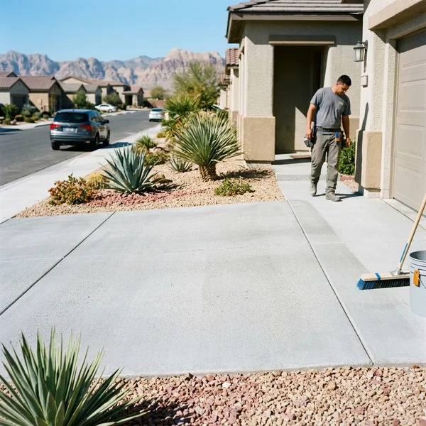 Driveway after cleaning
