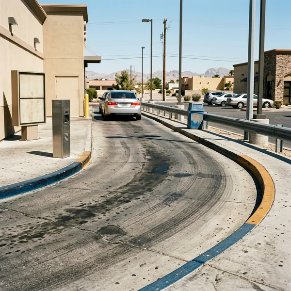 Drive-thru before cleaning