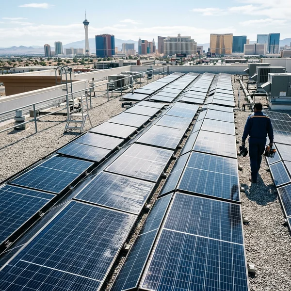 Rooftop array after cleaning