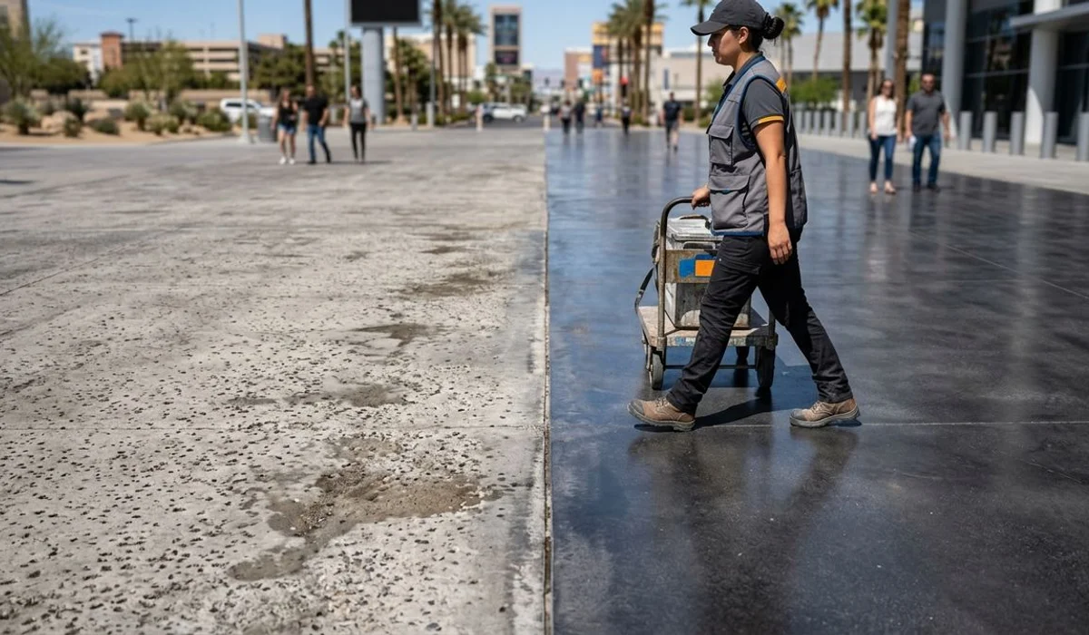 Pitted unsealed concrete vs smooth sealed concrete