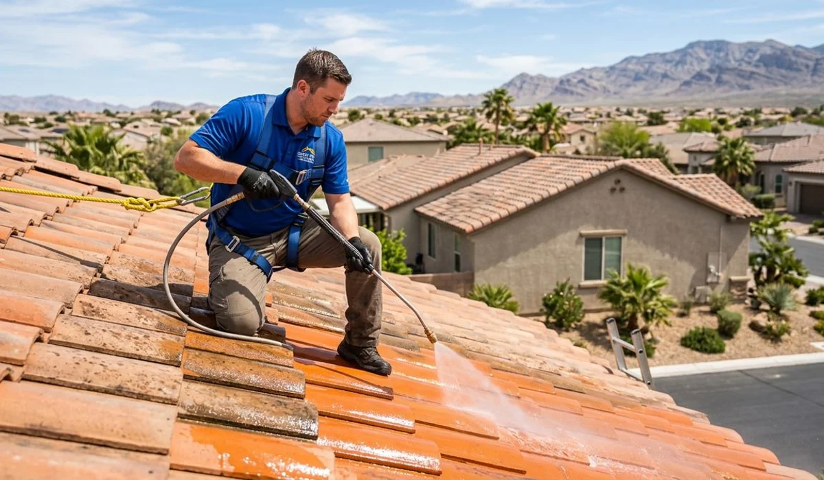 Roof Soft Washing service in Las Vegas