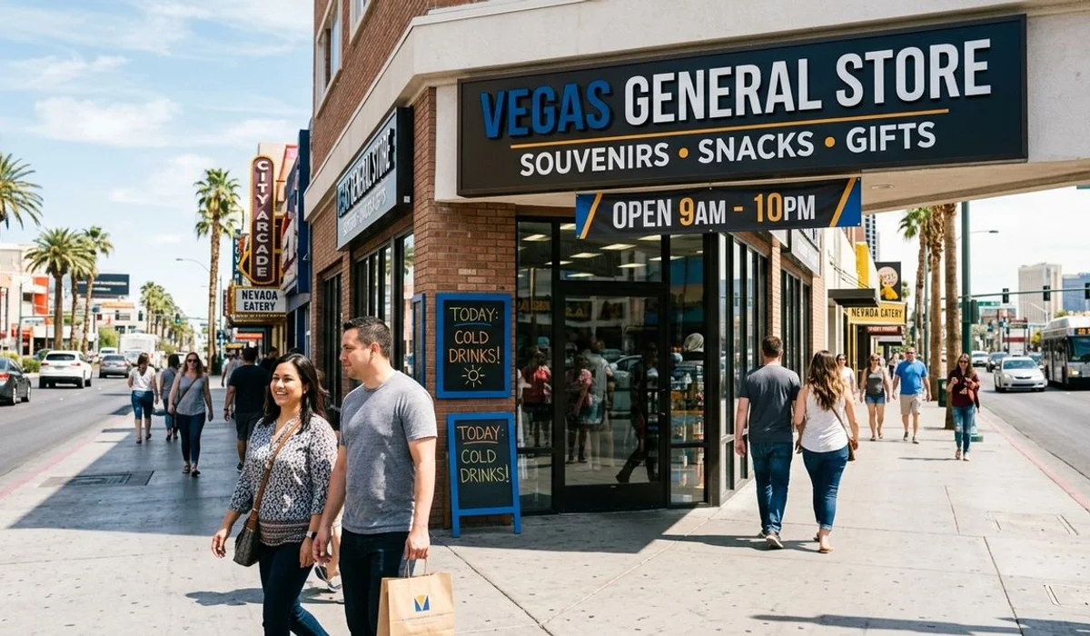 Storefront free of vandalism with customers passing